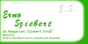 erno sziebert business card